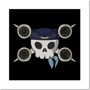 Stewardess crew Jolly Roger pirate flag (no caption) Posters and Art